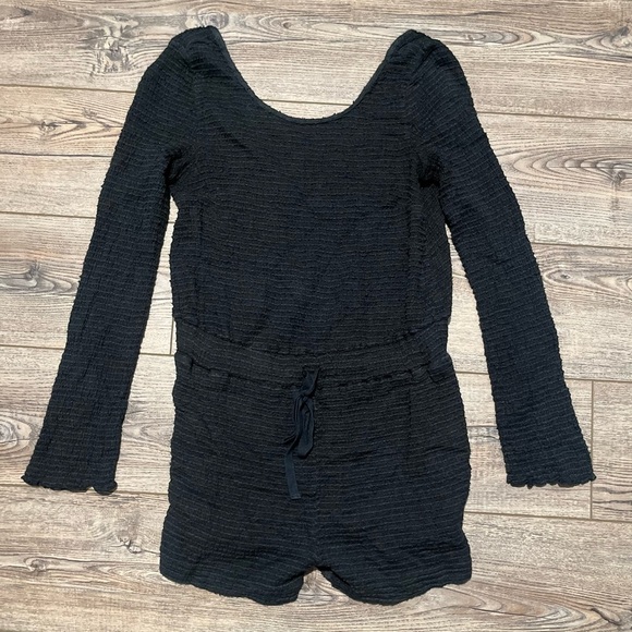 Free people onepiece jumpsuit romper summer laid back lover black romper - Picture 3 of 3